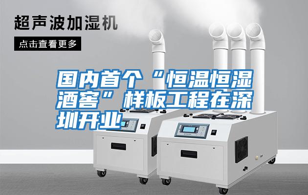 國內首個“恒溫恒濕酒窖”樣板工程在深圳開業