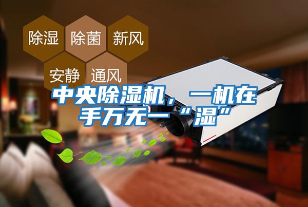 中央除濕機,一機在手萬無一“濕”
