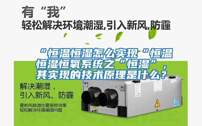 “恒溫恒濕怎么實現“恒溫恒濕恒氧系統之“恒濕”，其實現的技術原理是什么？