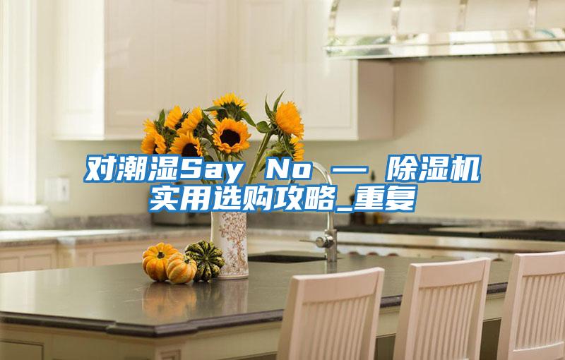 對潮濕Say No — 除濕機(jī)實用選購攻略_重復(fù)