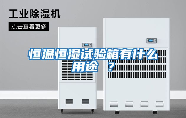 恒溫恒濕試驗箱有什么用途 ？