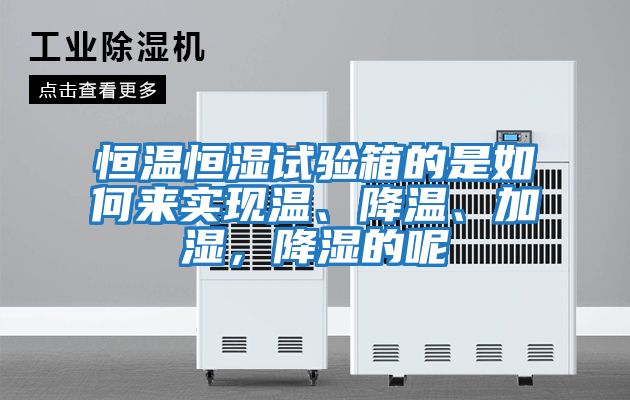 恒溫恒濕試驗箱的是如何來實現(xiàn)溫、降溫、加濕,降濕的呢